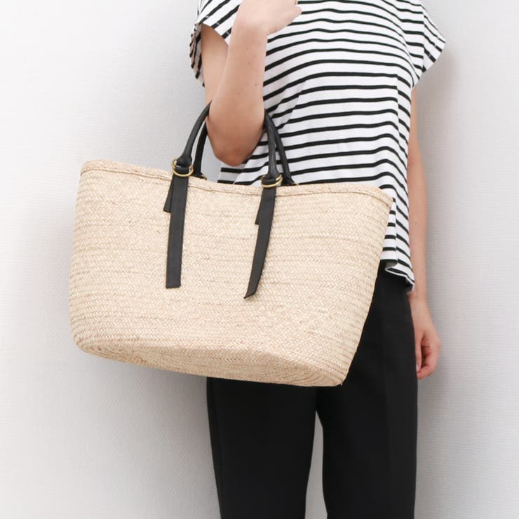 ペルケ perche / 牛革付属椰子かごマルシェバッグ | UNBILLION | 詳細画像1 