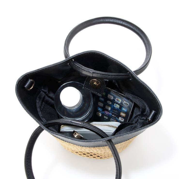 ペルケ perche / エステルメッシュ・牛革丸手2wayバケツバッグ | UNBILLION | 詳細画像9 