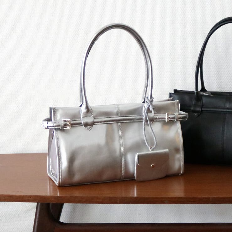 シルバー | ペルケ perche / 牛革×ナイロンランドスケープトート | UNBILLION