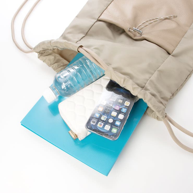 ペルケ perche / ナイロン×牛革ドローコード2wayナップサック | UNBILLION | 詳細画像16 