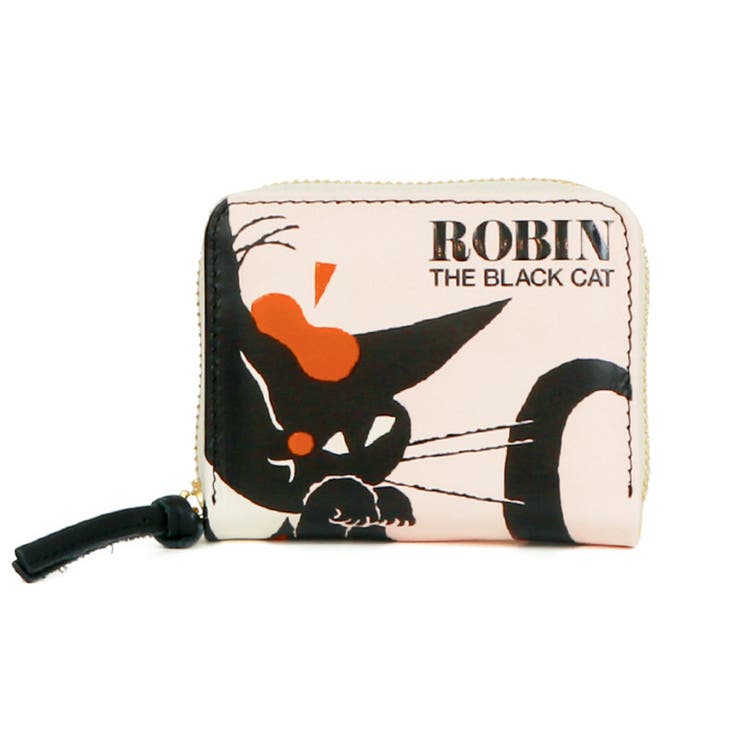 ペルケ perche×黒ねこ意匠 ROBIN / ジャバラカードウォレット