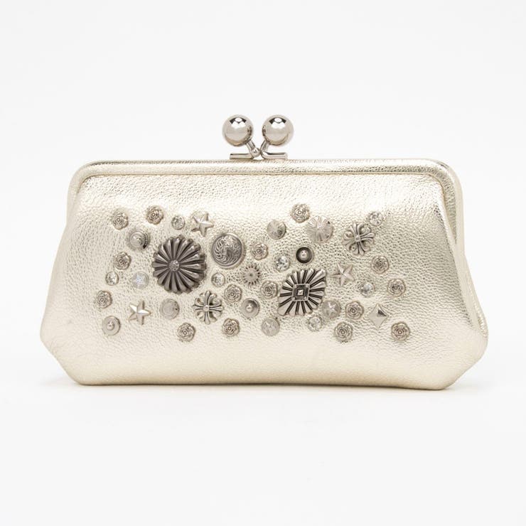 ゴールド | ペルケ  / マルチスタッズがま口ロングウォレット | UNBILLION