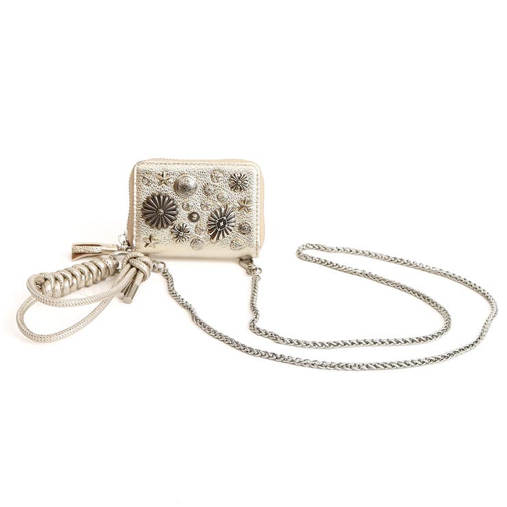 ゴールド | ペルケ perche / マルチスタッズジャバラチャームウォレットショルダー | UNBILLION