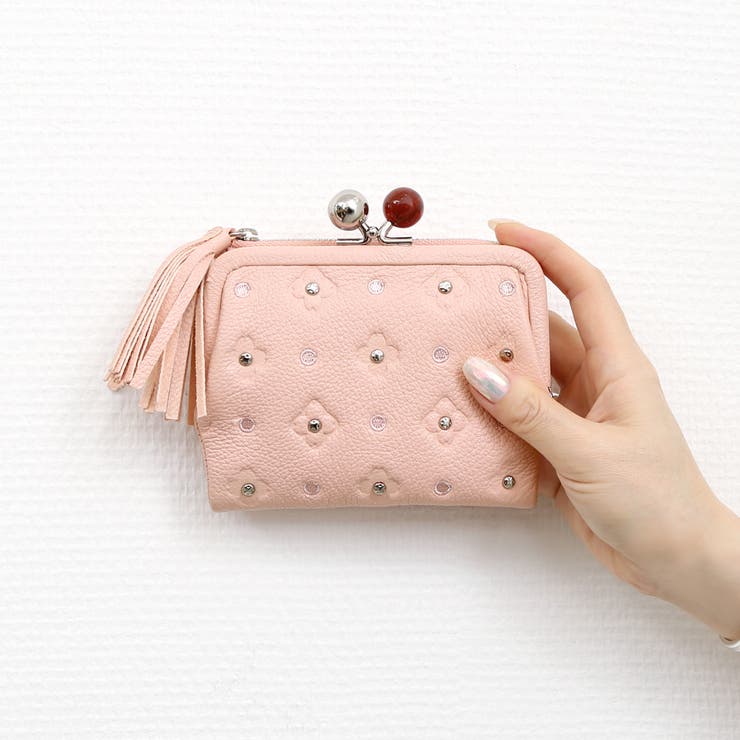 ペルケ perche / サクラ・スタッズ・アクリル玉がま口2つ折り財布 | UNBILLION | 詳細画像2 