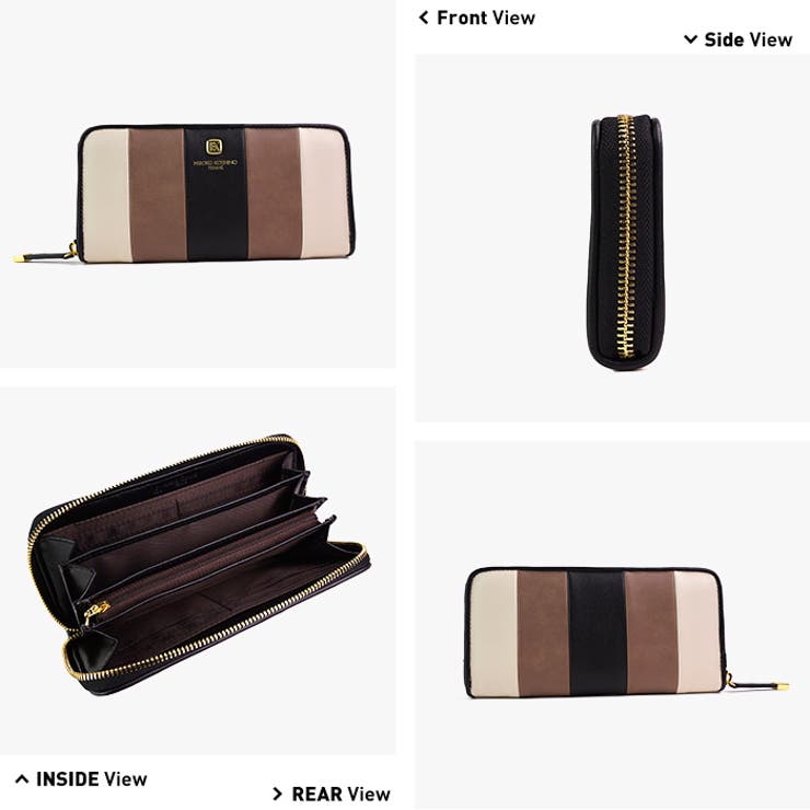 ラウンドファスナー長財布 財布 レディース[品番：EMNB0000587