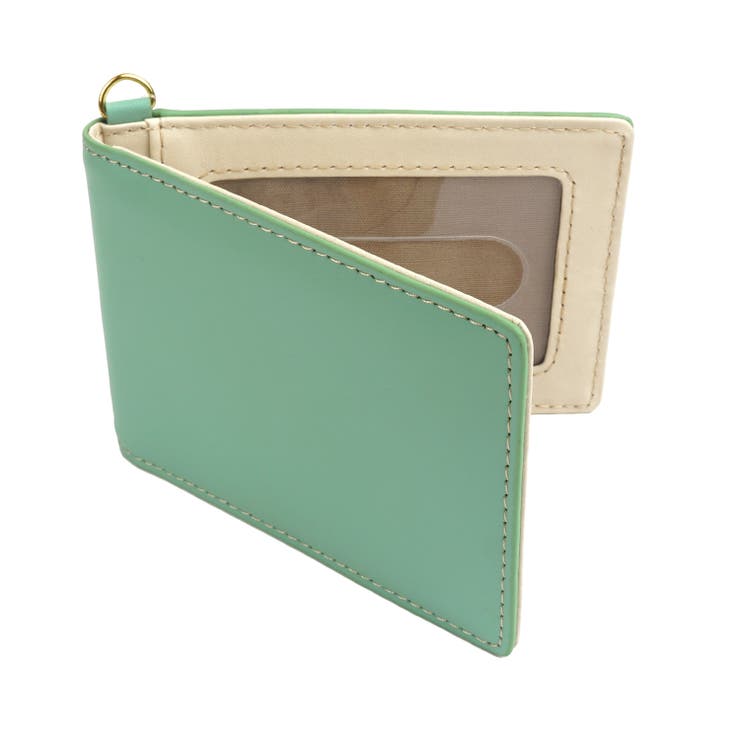 ライトブルー | パスケース 二つ折り 三面 | e-mono