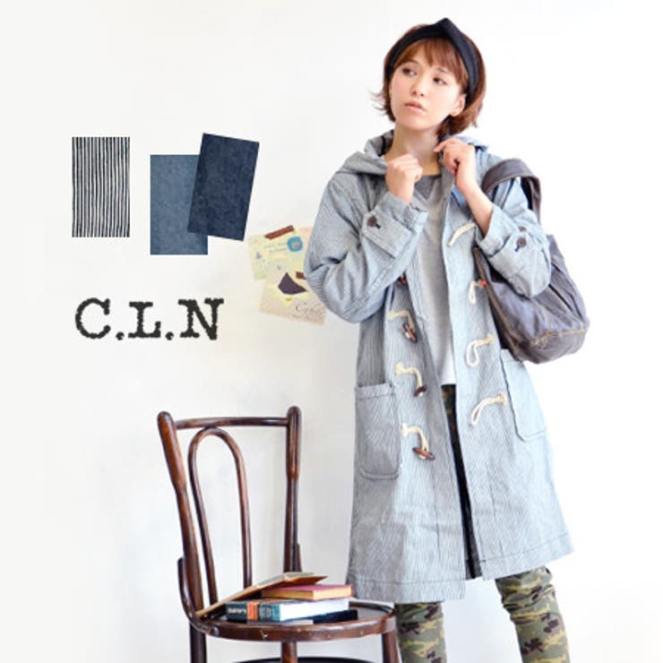 C.L.N（シーエルエヌ）：7.5ozデニムダッフルコート