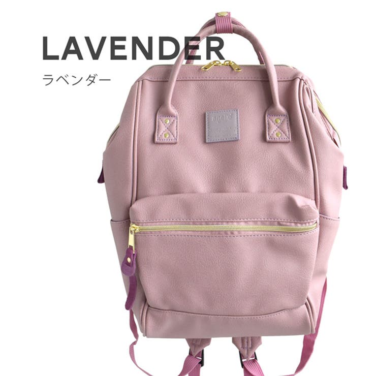 anello：フェイクレザー 口金ファスナー リュックサック[品番