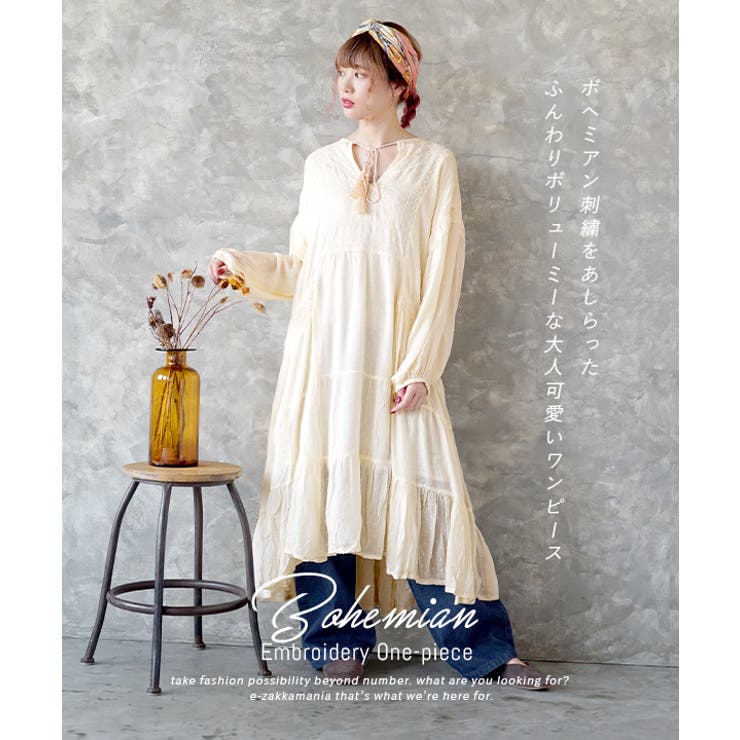 ボヘミアン刺繍ワンピース 品番 Ez E Zakkamania Stores イーザッカマニアストアーズ のレディースファッション通販 Shoplist ショップリスト