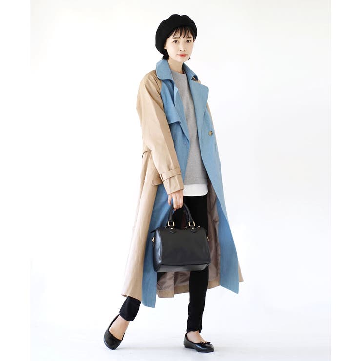 激安先着 apartment トレンチコート[品番 department：デニム切り替え ジャケット・アウター