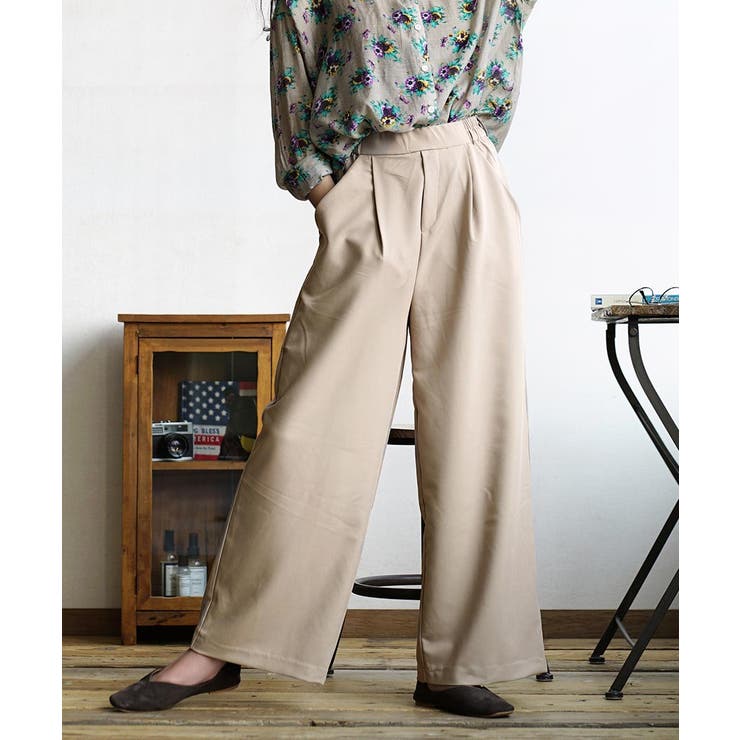 【限定販売】 ツイル stores ワイドパンツ[品番：EZ000009762]｜e-zakkamania パンツ