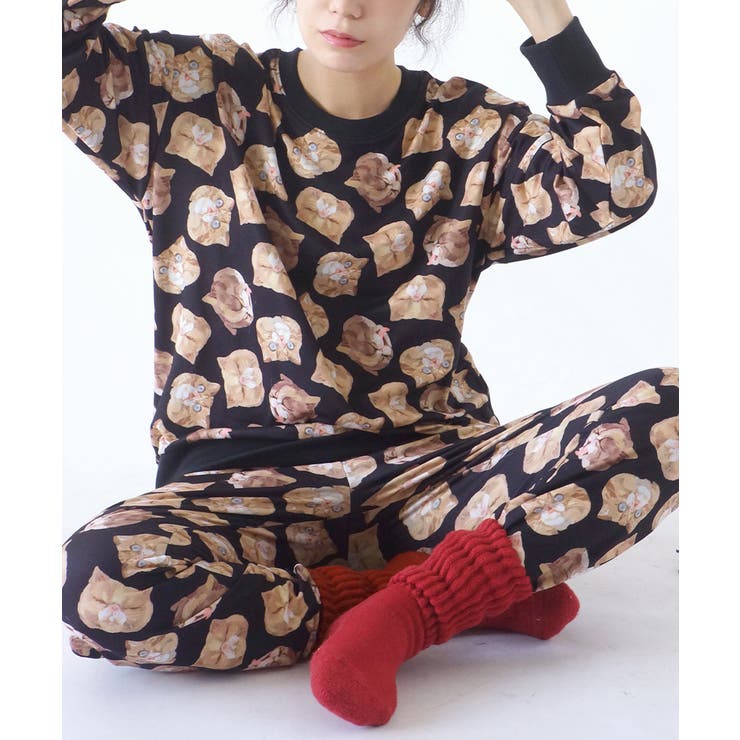 zootie（ズーティー）：ねこ・ネコ・猫・CAT セットアップルームウェア[品番：EZ000011928]｜e-zakkamania  stores（イーザッカマニアストアーズ）のレディースファッション通販｜SHOPLIST（ショップリスト）