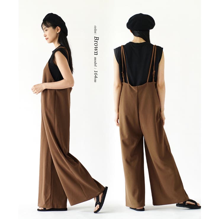 若者の大愛商品 ジョーゼット オールインワン[品番：EZ000011804]｜e-zakkamania サロペット・オーバーオール・オールインワン
