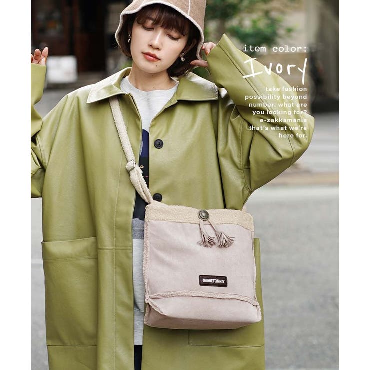 MINNETONKA（ミネトンカ）：スエード×ボアショルダーバッグ