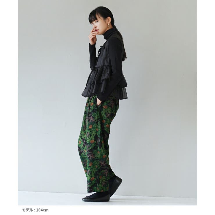 ボタニカル ワイドイージーパンツ[品番：EZ000013588]｜e-zakkamania  stores（イーザッカマニアストアーズ）のレディースファッション通販｜SHOPLIST（ショップリスト）
