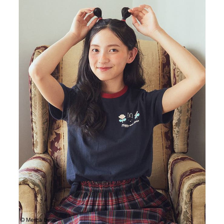 miffy/earth Rose ringer Tee | earth music&ecology  | 詳細画像2 