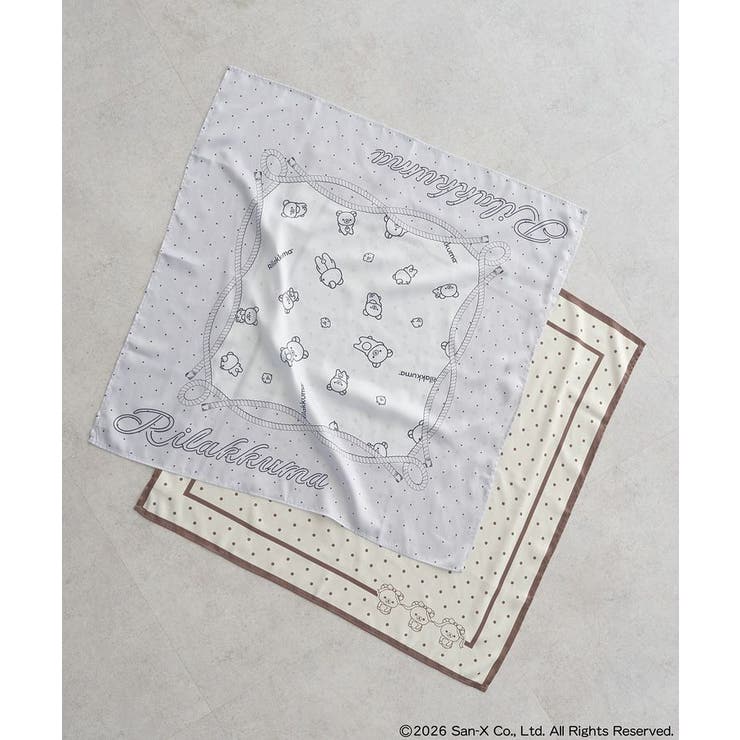 リラックマ×earth アソートドットスカーフ | earth music&ecology  | 詳細画像1 