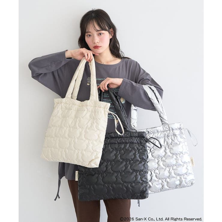 リラックマ×earth シルエットキルトトートバッグ | earth music&ecology  | 詳細画像7 