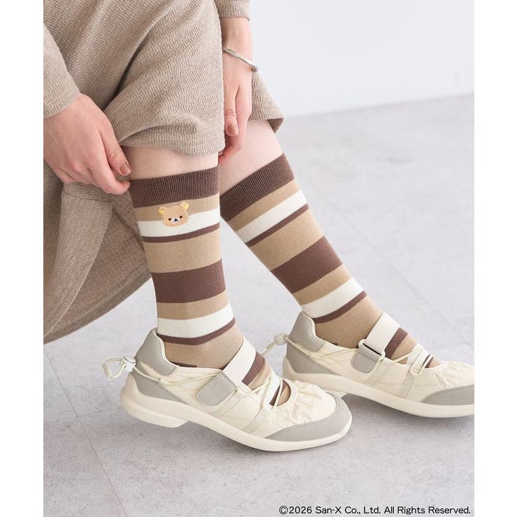 リラックマ×earth マルチボーダーソックス | earth music&ecology  | 詳細画像3 