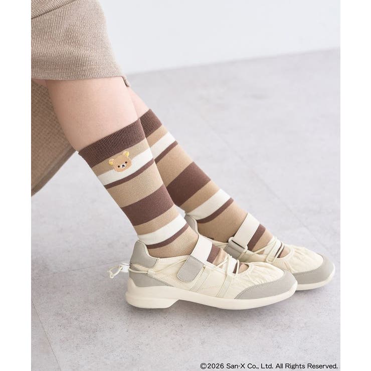 リラックマ×earth マルチボーダーソックス | earth music&ecology  | 詳細画像4 