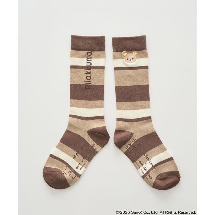 A | リラックマ×earth マルチボーダーソックス | earth music&ecology 