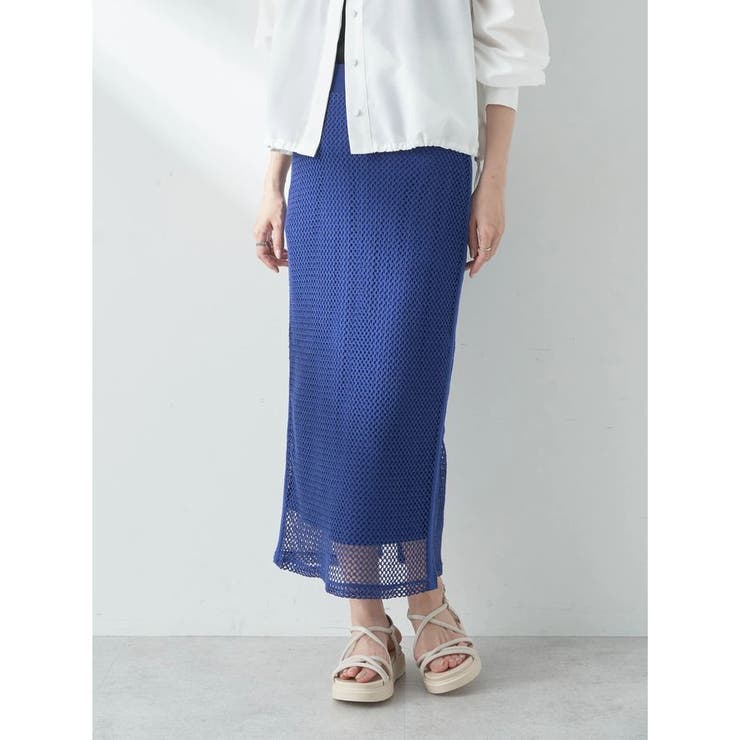 MARK&LONAホワイト メッシュスカート MARK&LONAホワイト メッシュスカート スクエアーメッシュ
