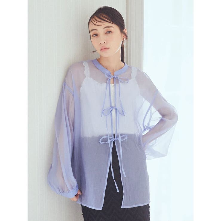 andmary シアーリボン ANDMARY】Suzy ribbon tops