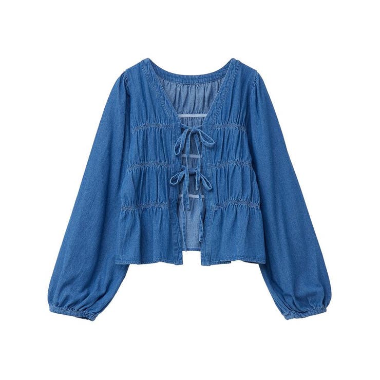 デニムリボンシャツ[品番：EMEW0045341]｜earth music&ecology