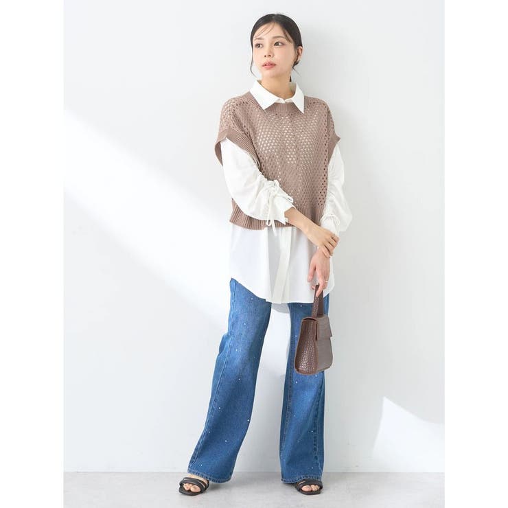 SET2点メッシュベスト+シャツ | earth music&ecology  | 詳細画像6