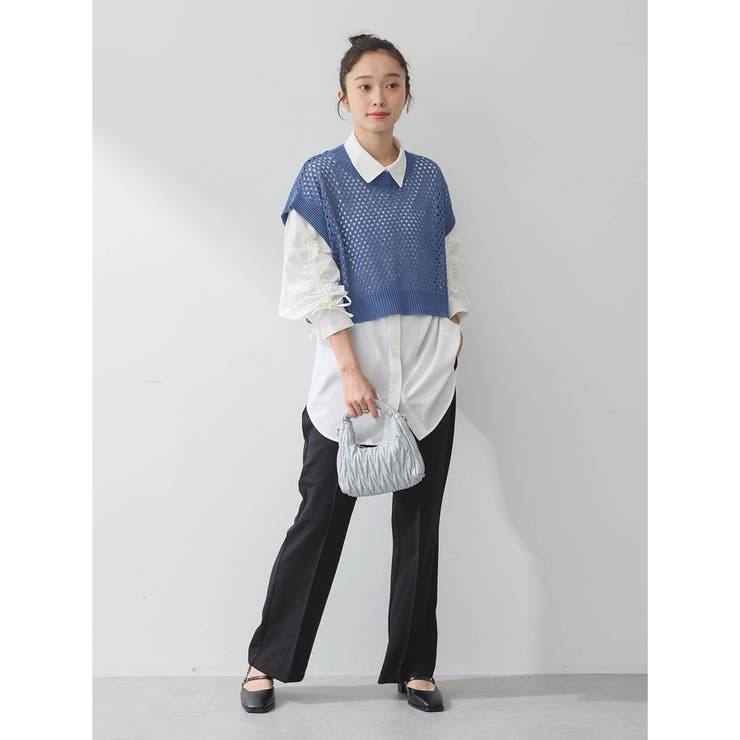 SET2点メッシュベスト+シャツ | earth music&ecology  | 詳細画像11