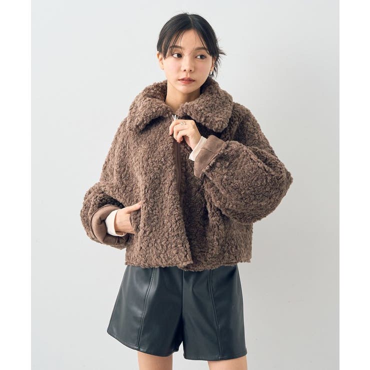 ZARA TRF セール フェイクムートン＆ボアリバーシブルコート 丸い 売買されたオークション情報 落札价格 【au  payマーケット】の商品情報をアーカイブ公開
