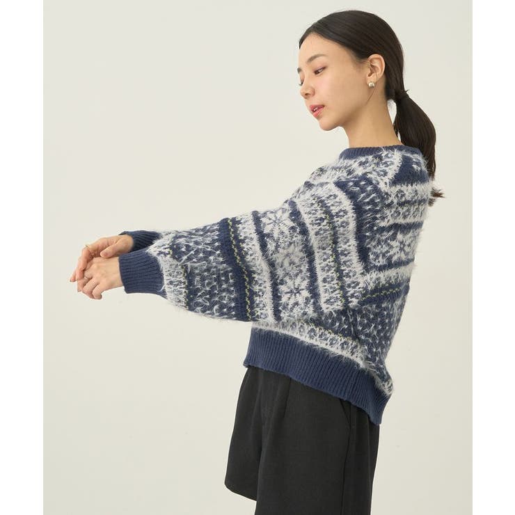 フェザーヤーンノルディックプルオーバー | earth music&ecology  | 詳細画像15