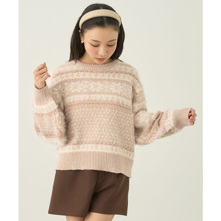 フェザーヤーンノルディックプルオーバー | earth music&ecology  | 詳細画像3