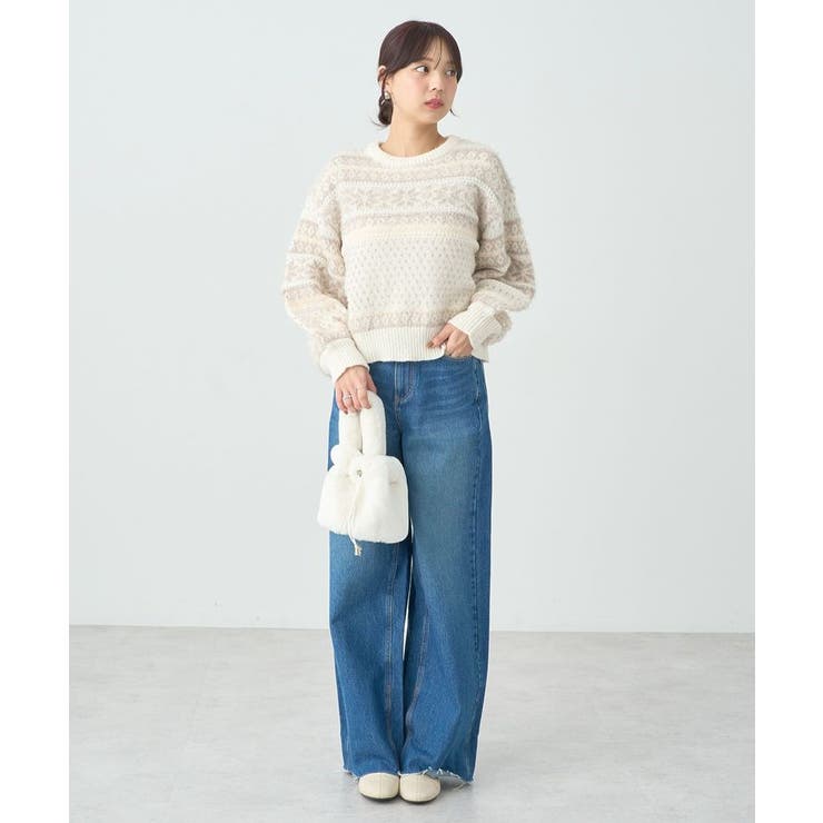 フェザーヤーンノルディックプルオーバー | earth music&ecology  | 詳細画像22