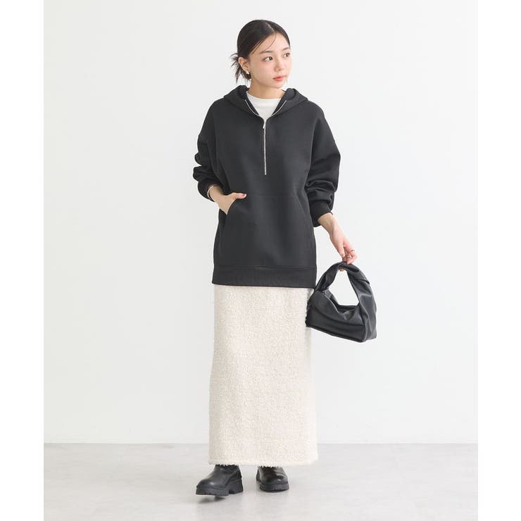 ダンボールニットハーフZIPフーディー[品番：EMEW0046595