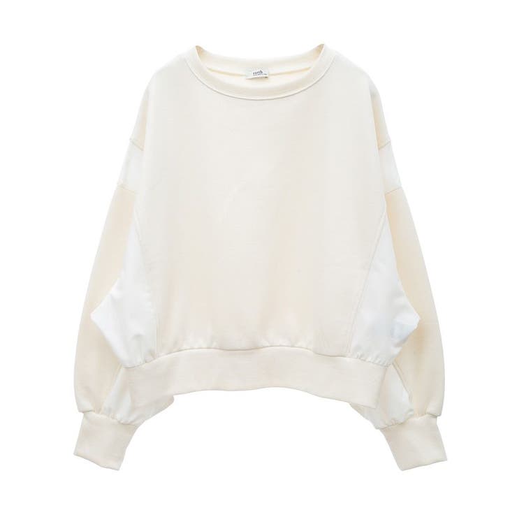 異素材ドッキングスウェット[品番：EMEW0046809]｜earth music&ecology