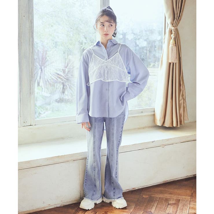 SET2点レースビスチェ+シャツ | earth music&ecology  | 詳細画像5