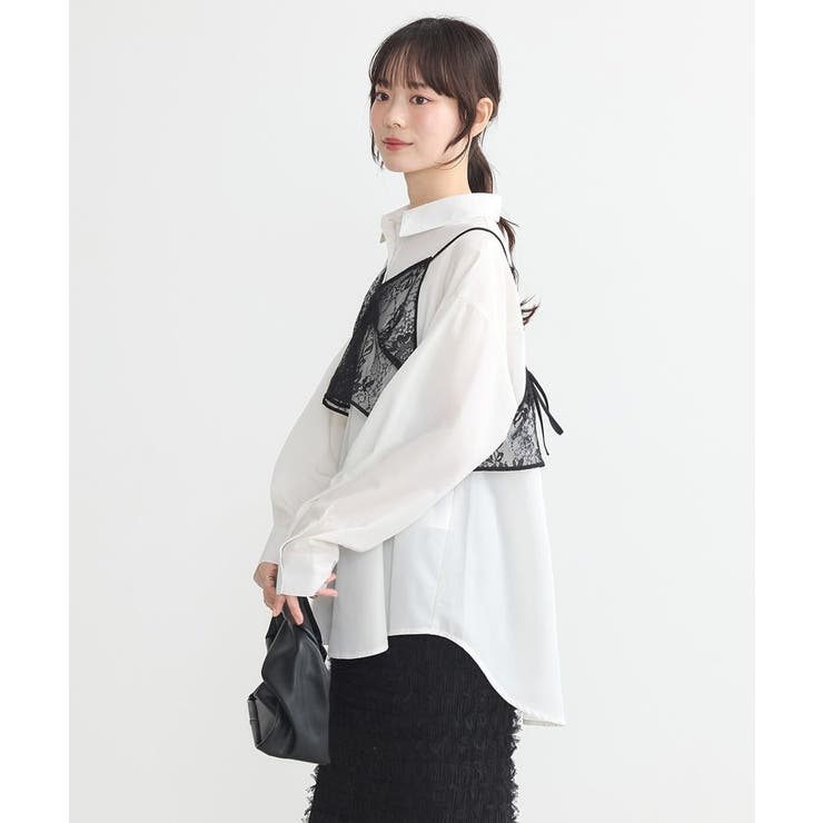 SET2点レースビスチェ+シャツ | earth music&ecology  | 詳細画像9