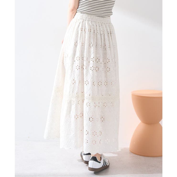 シフリー刺繍スカート[品番：EMEW0045405]｜earth music&ecology