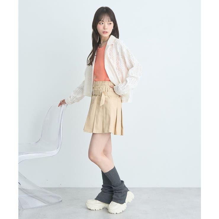 スパンコールレースショートシャツ | earth music&ecology  | 詳細画像7 