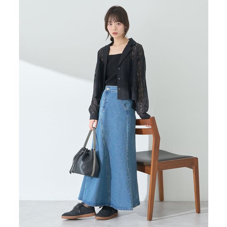 スパンコールレースショートシャツ | earth music&ecology  | 詳細画像12 