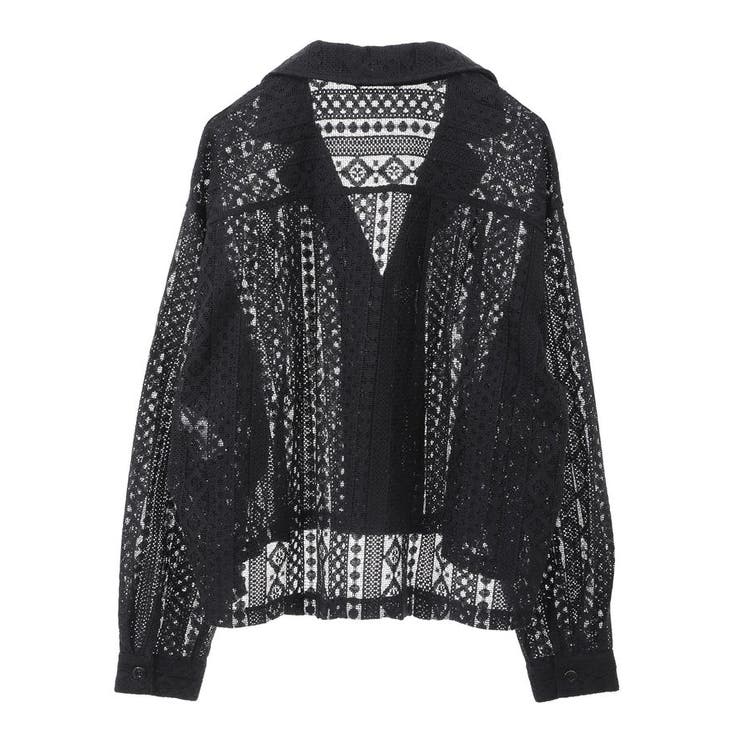 スパンコールレースショートシャツ | earth music&ecology  | 詳細画像18 