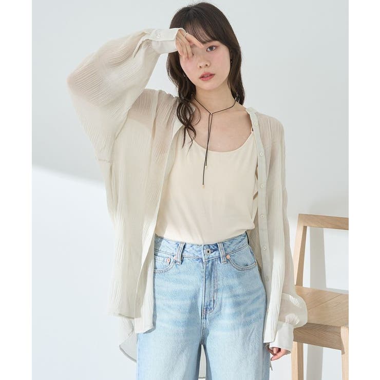 マジョリカプリーツレギュラーシャツ | earth music&ecology  | 詳細画像3 