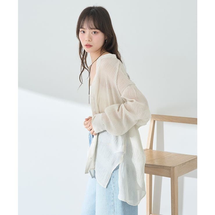 マジョリカプリーツレギュラーシャツ | earth music&ecology  | 詳細画像4 