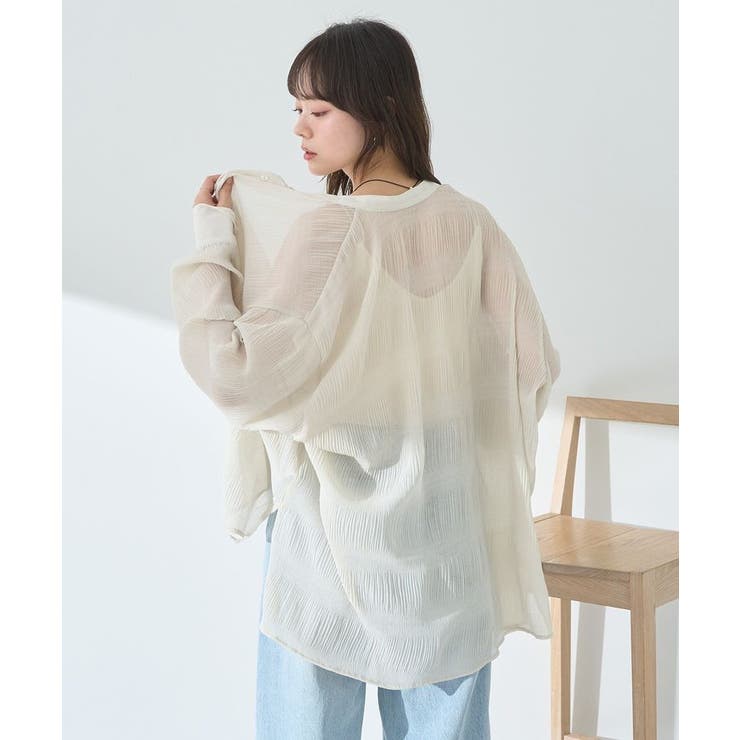 マジョリカプリーツレギュラーシャツ | earth music&ecology  | 詳細画像6 