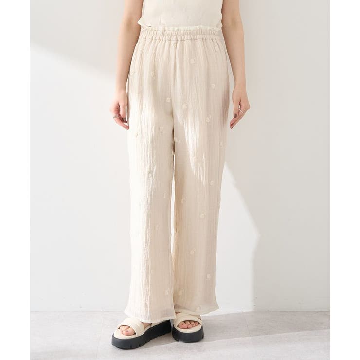 ロゼミューズ Logo 3d embroidery pantsパンツ Rosé Muse Logo 3d