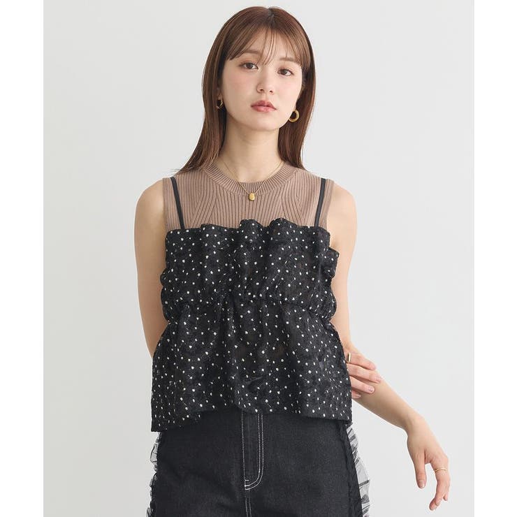 キラキラフラワー刺繍ビスチェ | earth music&ecology  | 詳細画像9 