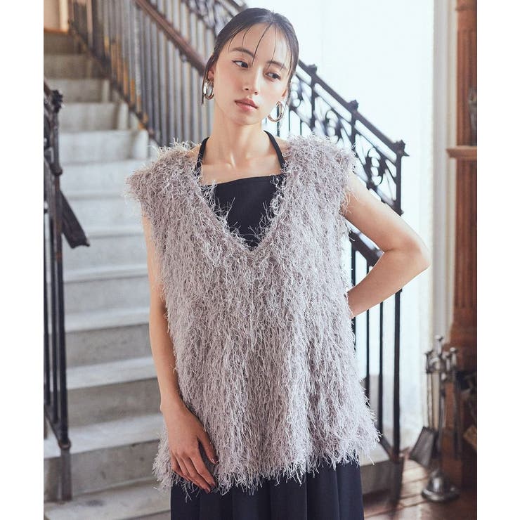 ふさふさベスト | earth music&ecology  | 詳細画像1 