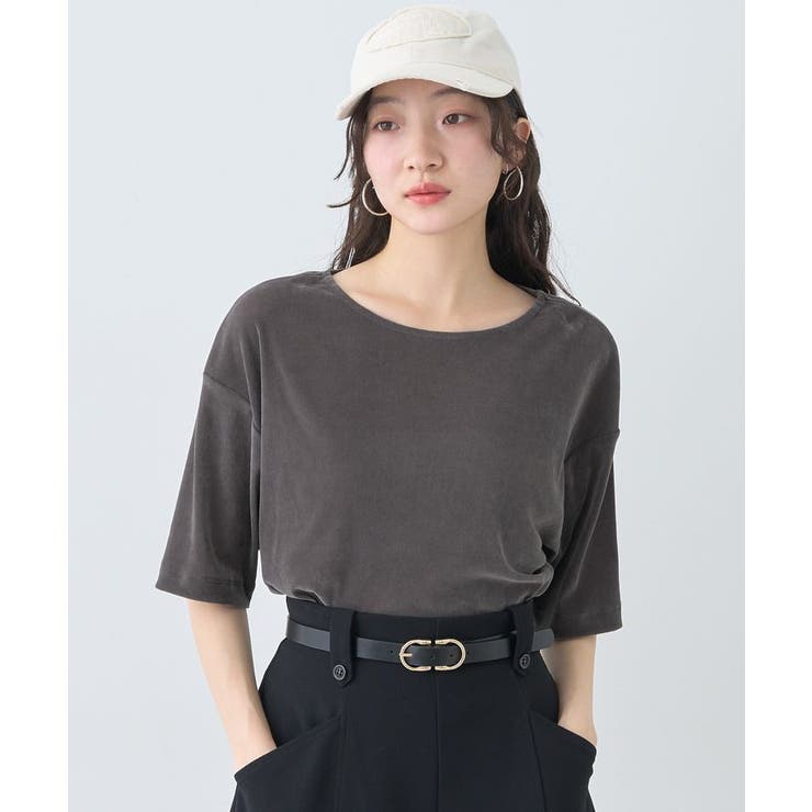 チャコールグレー | シアーベロアTee | earth music&ecology