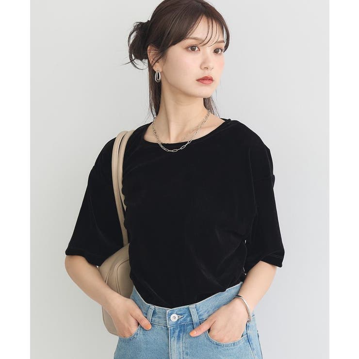 ブラック | シアーベロアTee | earth music&ecology